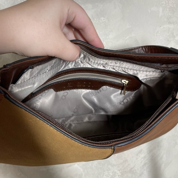 NWOT Jen & Co patchwork leather reversible bag - Picture 5 of 8